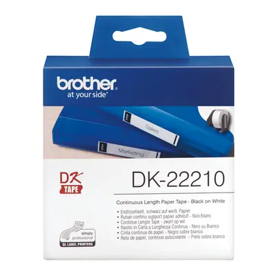 Brother DK-22210 folytonos szalagcímke 29mm x 30,48m öntapadós White – 2. kép