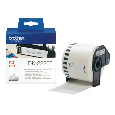 Brother DK-22205 folytonos szalagcímke 62mm x 30,48m öntapadós White