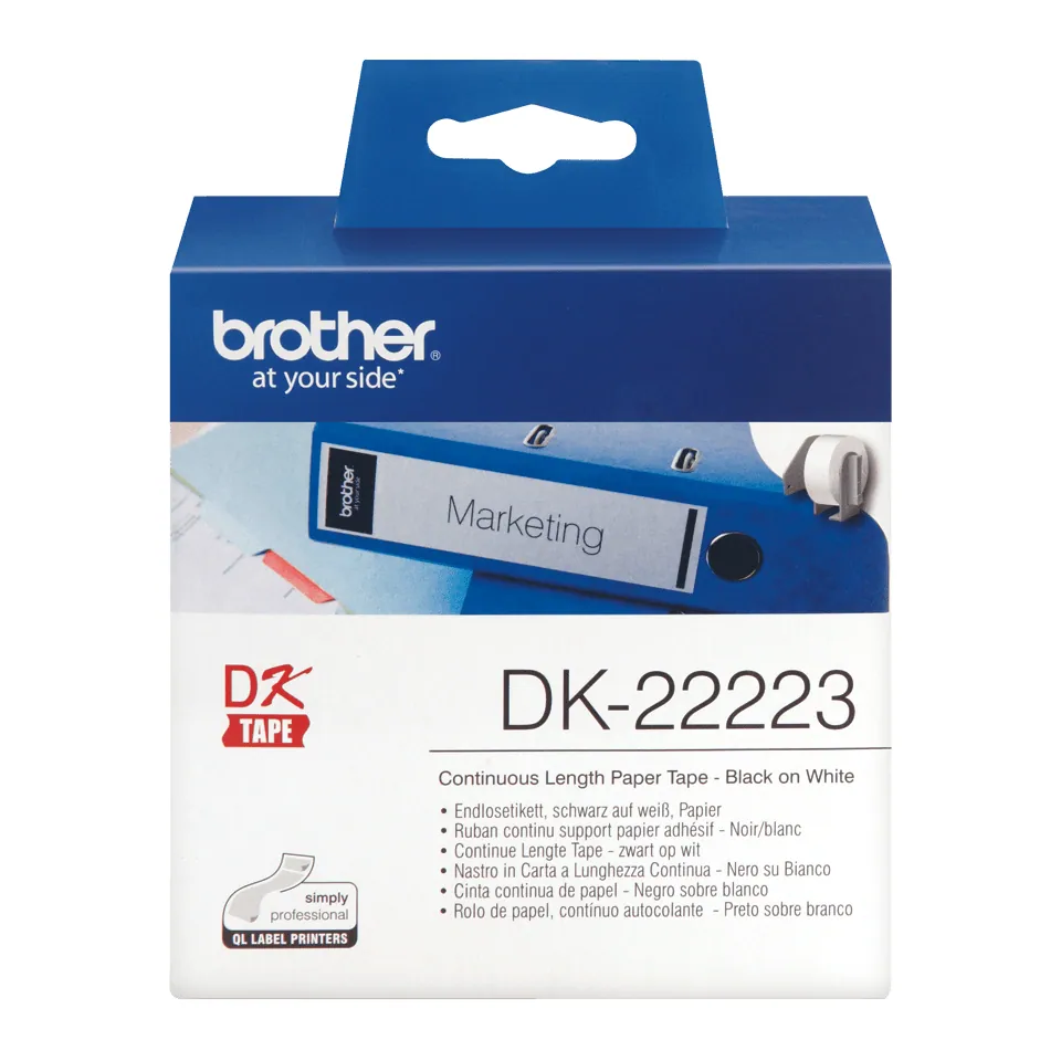 Brother DK-22223 folytonos szalagcímke 50mm x 30,48m öntapadós White – 3. kép