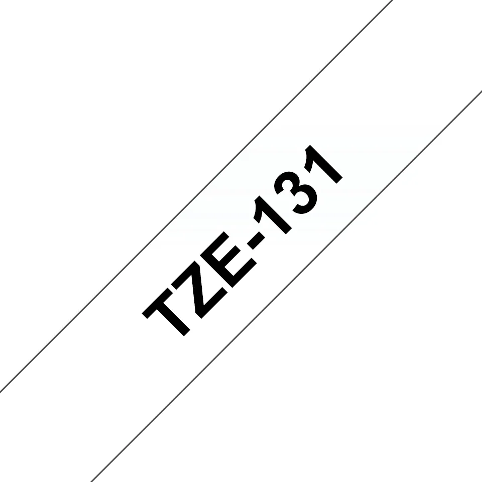 Brother TZE-131 laminált P-touch szalag (12mm) Black on Clear - 8m