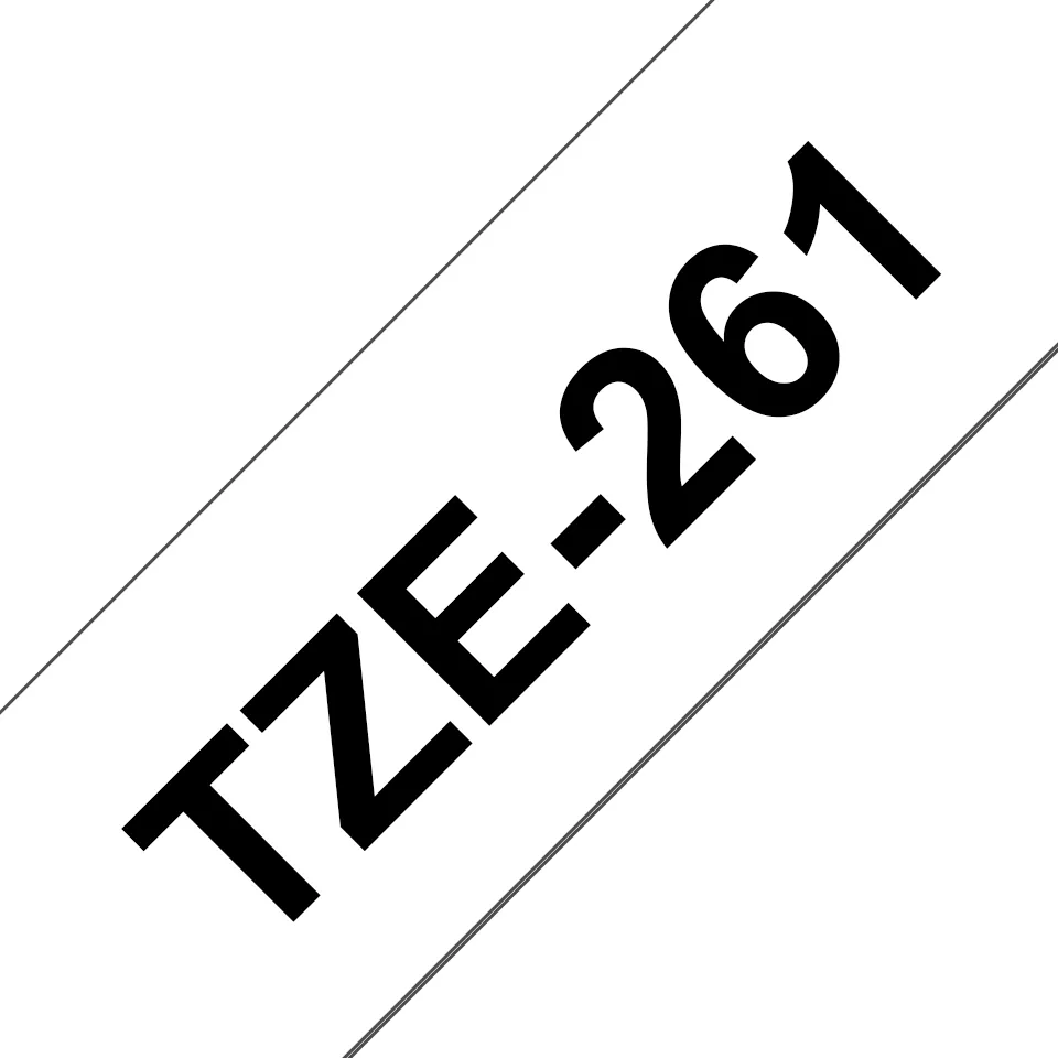 Brother TZE-261 laminált P-touch szalag (36mm) Black on White - 8m