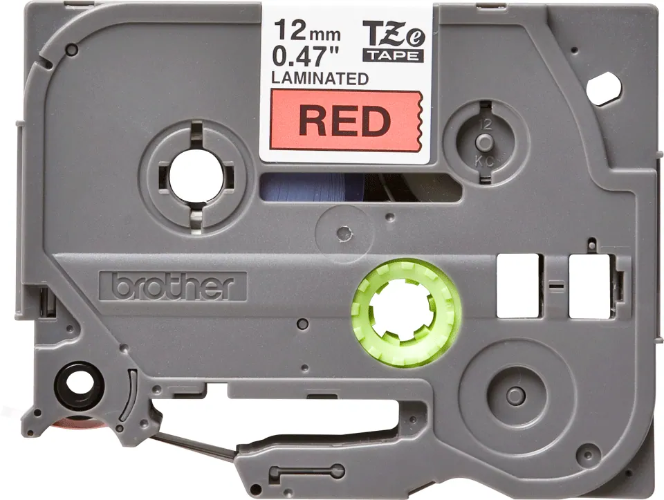 Brother TZE-431 laminált P-touch szalag (12mm) Black on Red - 8m – 3. kép