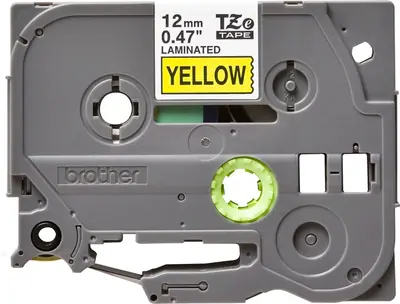 Brother TZE-631 laminált P-touch szalag (12mm) Black on Yellow - 8m – 2. kép