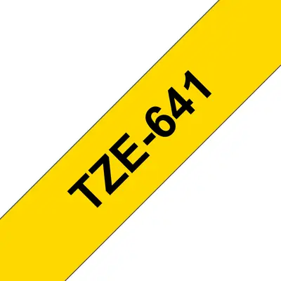 Brother TZE-641 laminált P-touch szalag (18mm) Black on Yellow - 8m