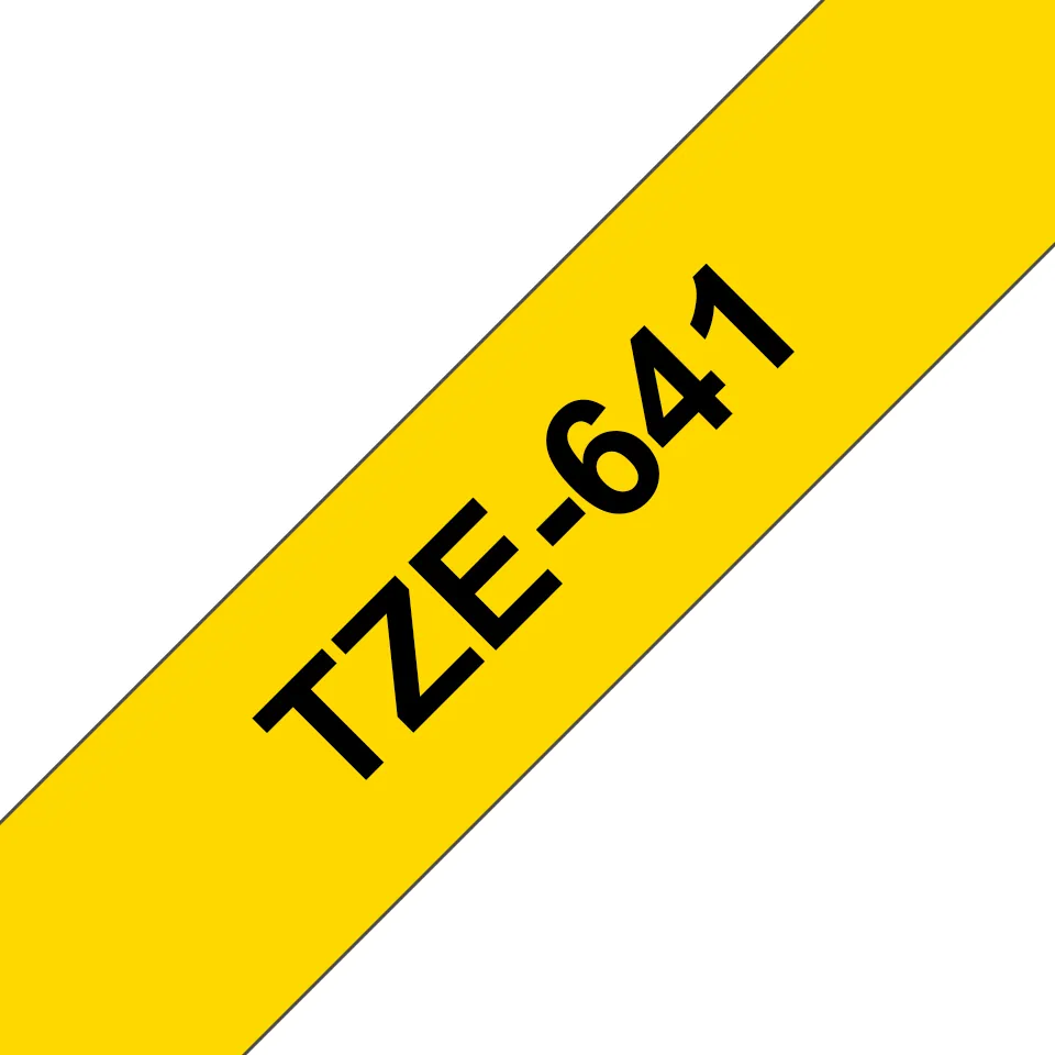 Brother TZE-641 laminált P-touch szalag (18mm) Black on Yellow - 8m