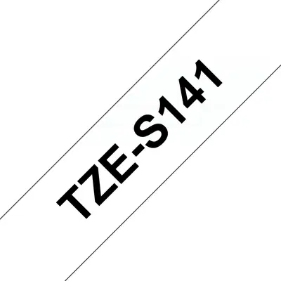 Brother TZE-S141 laminált P-touch szalag (18mm) Black on Clear - 8m