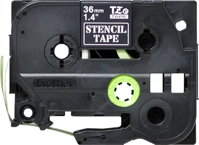 Brother STe-161 P-touch stencil szalag (36mm) Black on White – 2. kép
