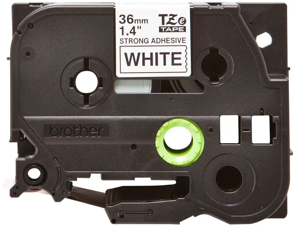 BROTHER szalag TZe-S261, Fehér alapon Fekete, Erős tapadású, 36mm 1.4", 8 méter – 4. kép