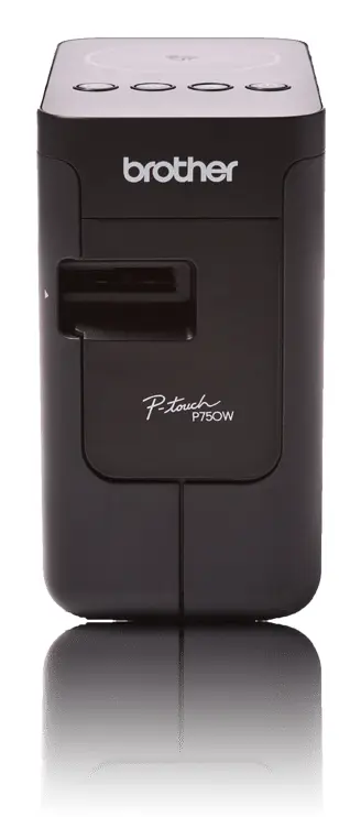 BROTHER Címkenyomtató PT-P750W, asztali, Plug&Play csatlakozás, TZe szalag: 3,5-24mm, WiFi/NFC, 30mm/sec
