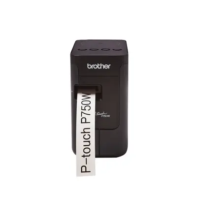 BROTHER Címkenyomtató PT-P750W, asztali, Plug&Play csatlakozás, TZe szalag: 3,5-24mm, WiFi/NFC, 30mm/sec – 2. kép