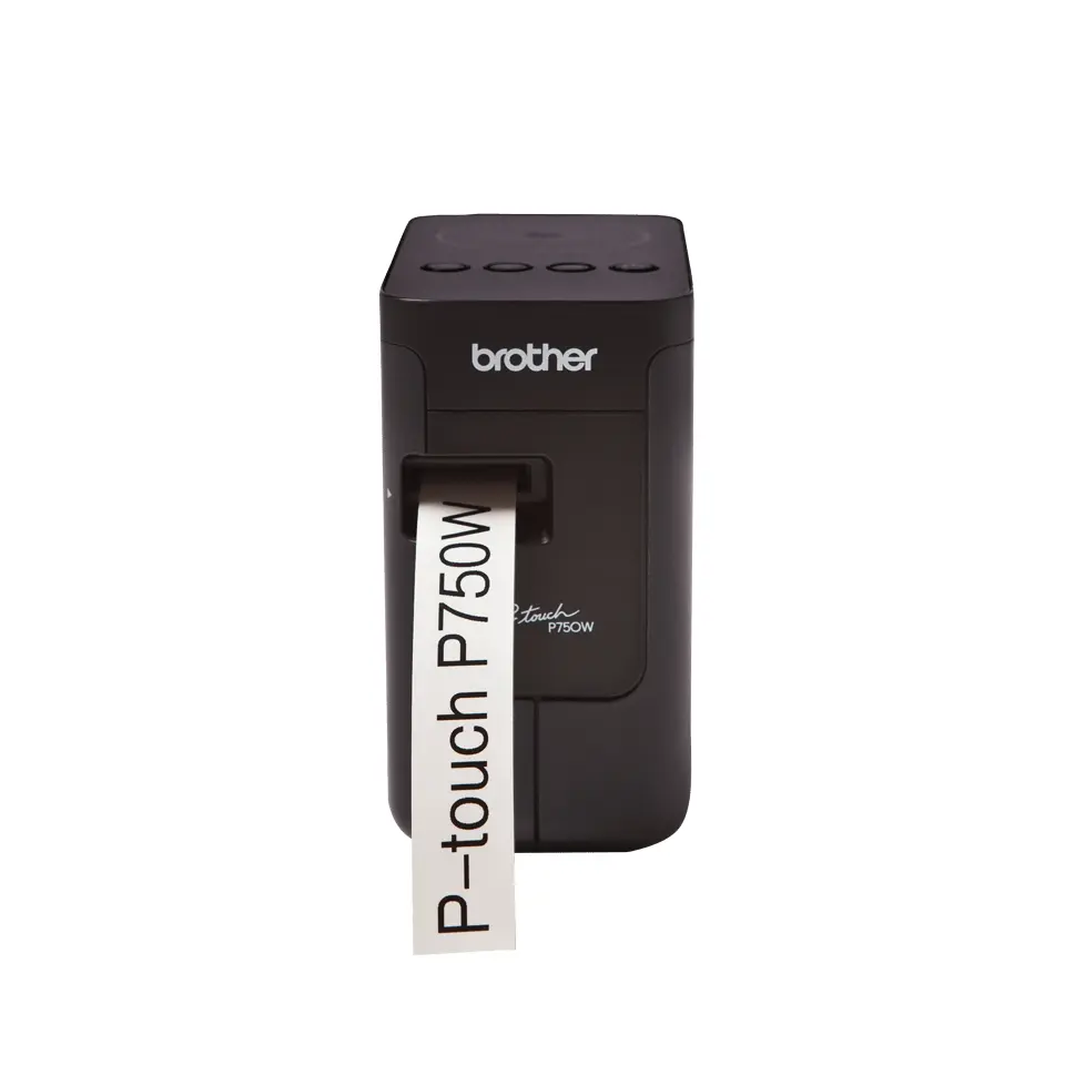 BROTHER Címkenyomtató PT-P750W, asztali, Plug&Play csatlakozás, TZe szalag: 3,5-24mm, WiFi/NFC, 30mm/sec – 2. kép