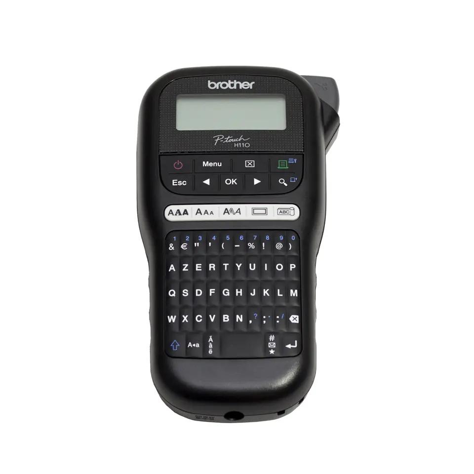 BROTHER Címkenyomtató PT-H110, kézi, PC kiosztású billentyűzet, TZ tapes 3,5-12mm, cserélhető pengével – 2. kép