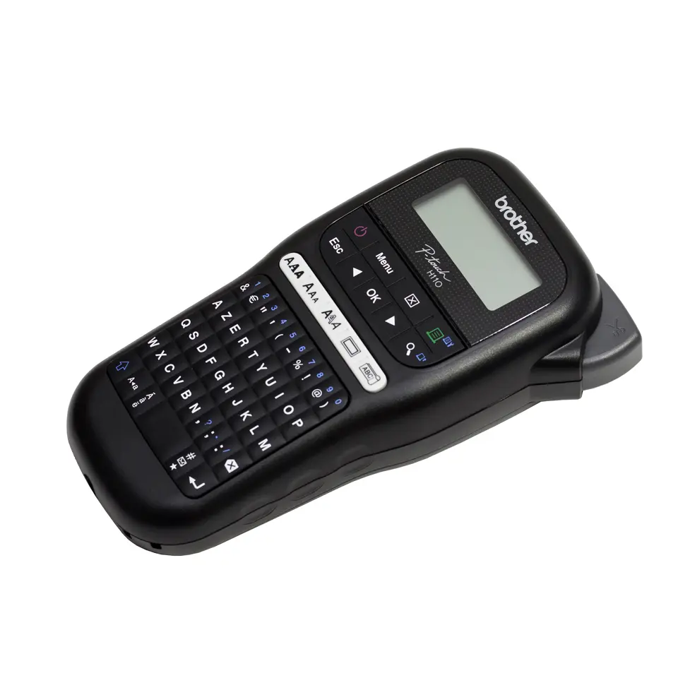 BROTHER Címkenyomtató PT-H110, kézi, PC kiosztású billentyűzet, TZ tapes 3,5-12mm, cserélhető pengével – 3. kép