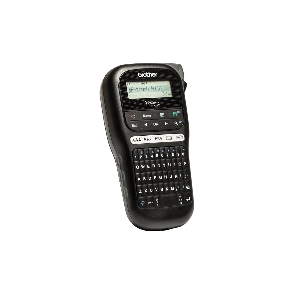 BROTHER Címkenyomtató PT-H110, kézi, PC kiosztású billentyűzet, TZ tapes 3,5-12mm, cserélhető pengével – 6. kép