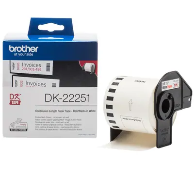 Brother DK-22251 folytonos szalagcímke 62mm x 15,24m öntapadós White