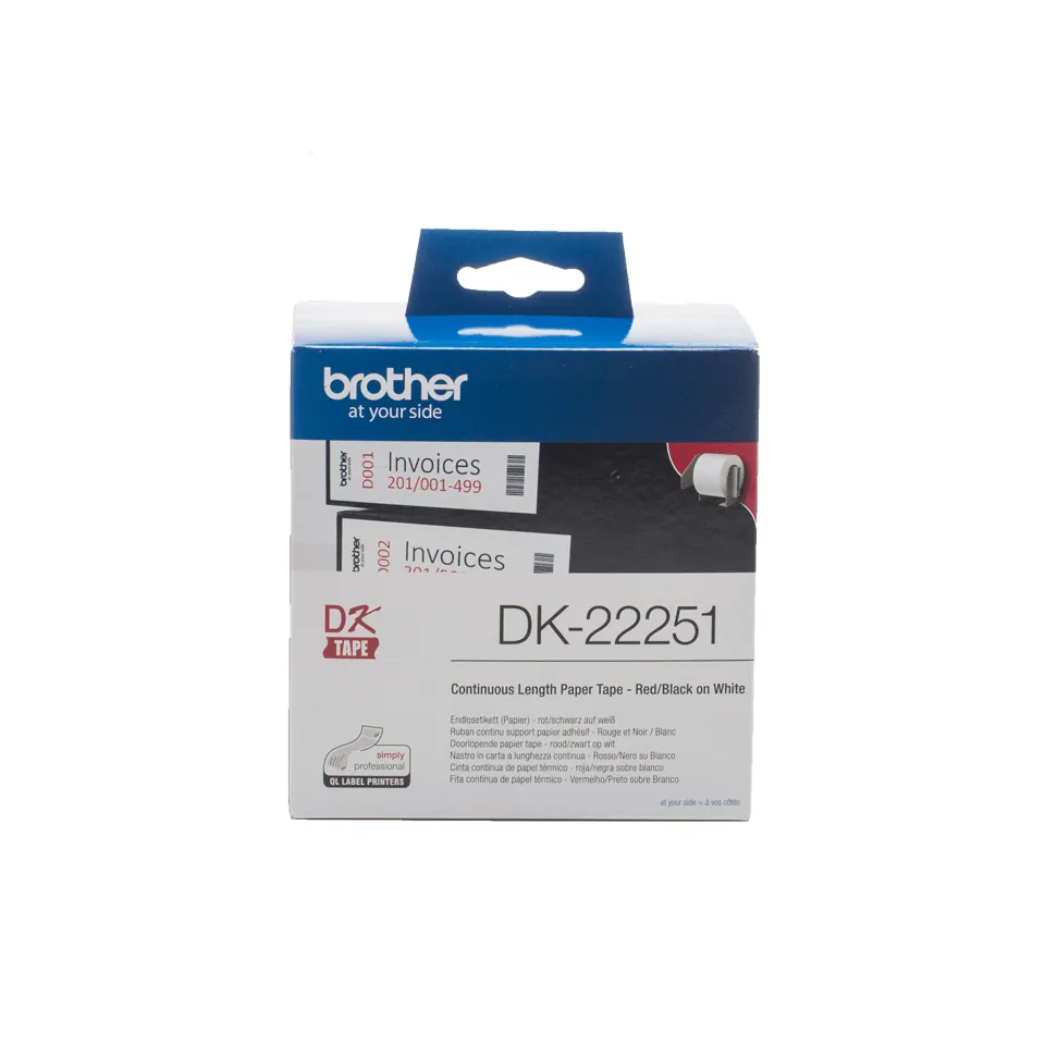 Brother DK-22251 folytonos szalagcímke 62mm x 15,24m öntapadós White – 4. kép