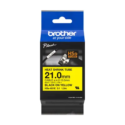 Brother HSe-251 Laminált P-Touch szalag (21mm) Black on White-1,5m