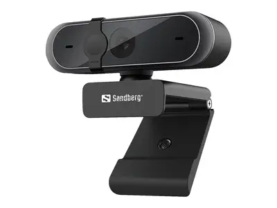 Sandberg Webkamera - USB Webcam Pro (2592x1944 képpont, 5 Megapixel, 30 FPS, USB 2.0, univerzális csipesz, mikrofon)