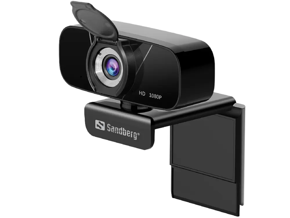 Sandberg Webkamera - USB Chat Webcam 1080P HD (1920x1080, 30 FPS, USB 2.0, univerzális csipesz, mikrofon, 1,5m kábel)