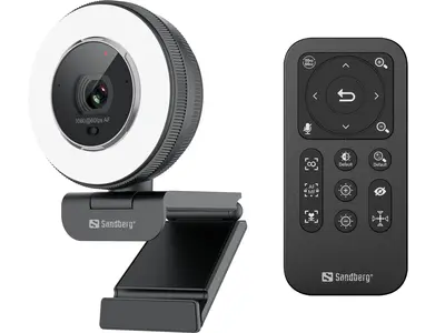 Sandberg Webkamera - Streamer USB Webcam Pro Elite (2540x1440, Betekintési szög: 76°, fekete/ezüst)