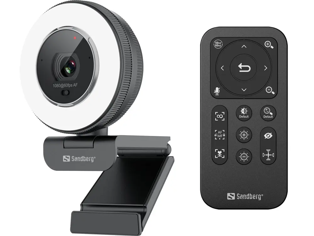 Sandberg Webkamera - Streamer USB Webcam Pro Elite (2540x1440, Betekintési szög: 76°, fekete/ezüst)