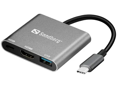 SANDBERG USB-C dokkoló, USB-C Mini Dock HDMI+USB