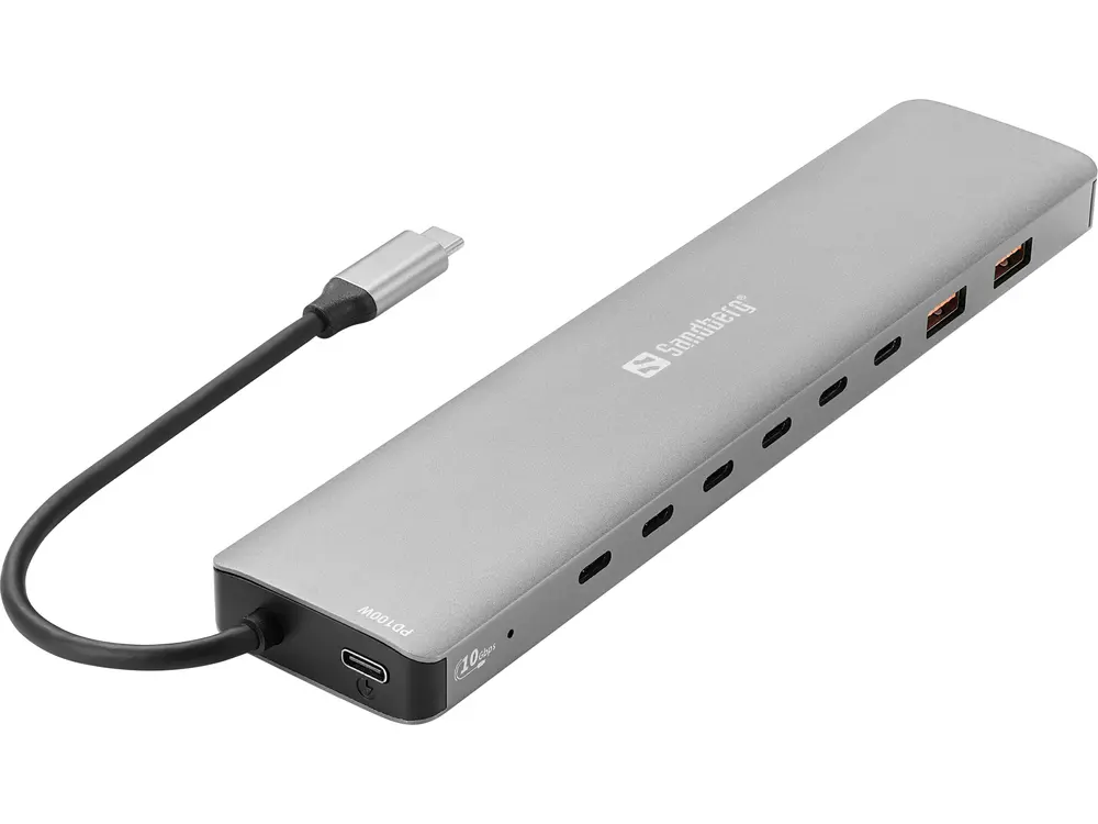 Sandberg USB Hub - USB-C to 8 x USB-C + 2xUSB-A 100W – 3. kép