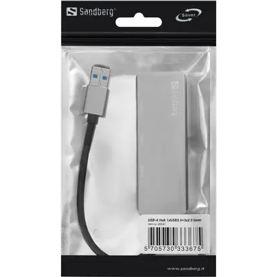 SANDBERG Hub és elosztó, USB-A Hub 1xUSB3.0+3x2.0 SAVER – 2. kép