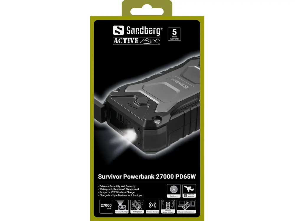 Sandberg Akkubank - Survivor Powerbank 27000 PD65W – 4. kép