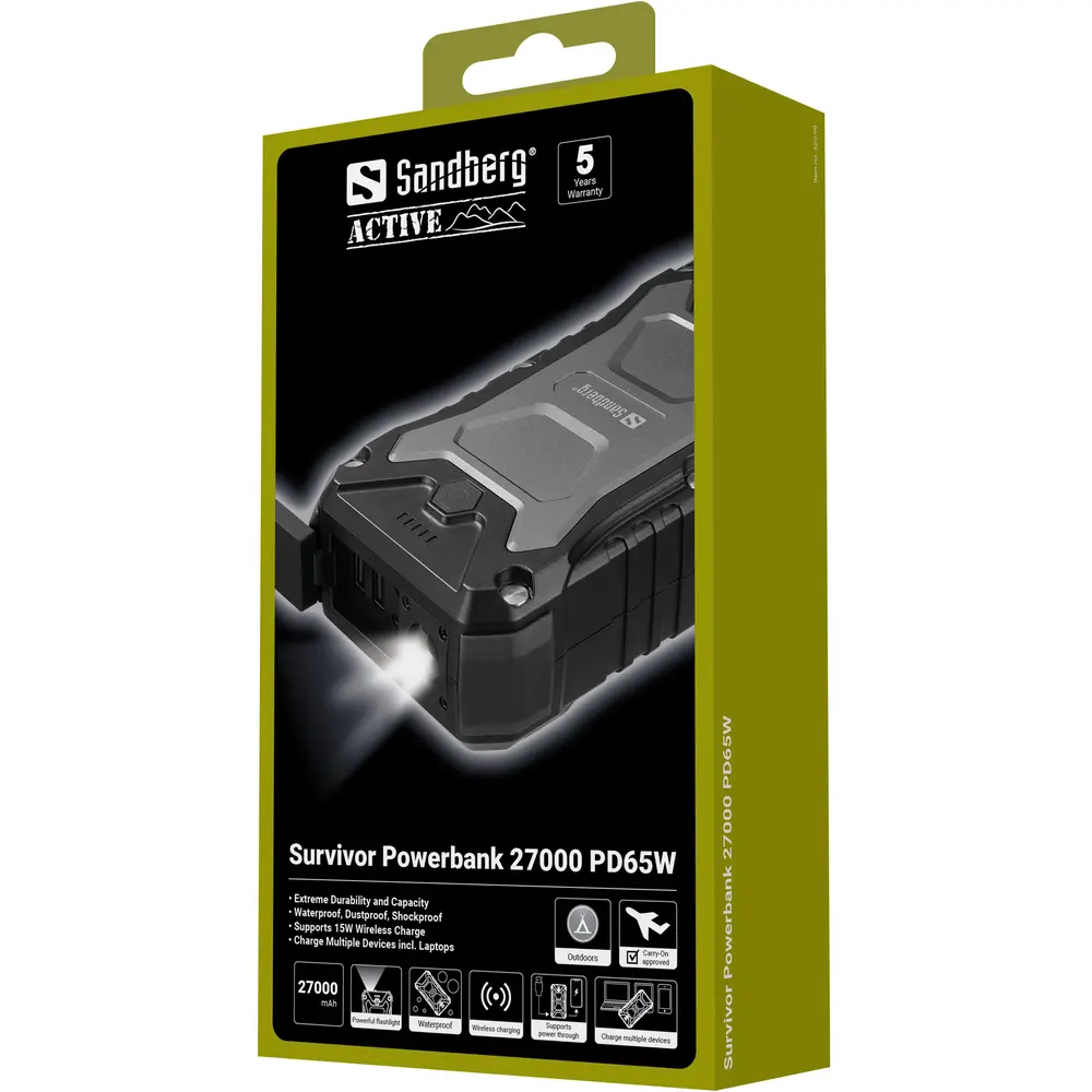 Sandberg Akkubank - Survivor Powerbank 27000 PD65W – 5. kép