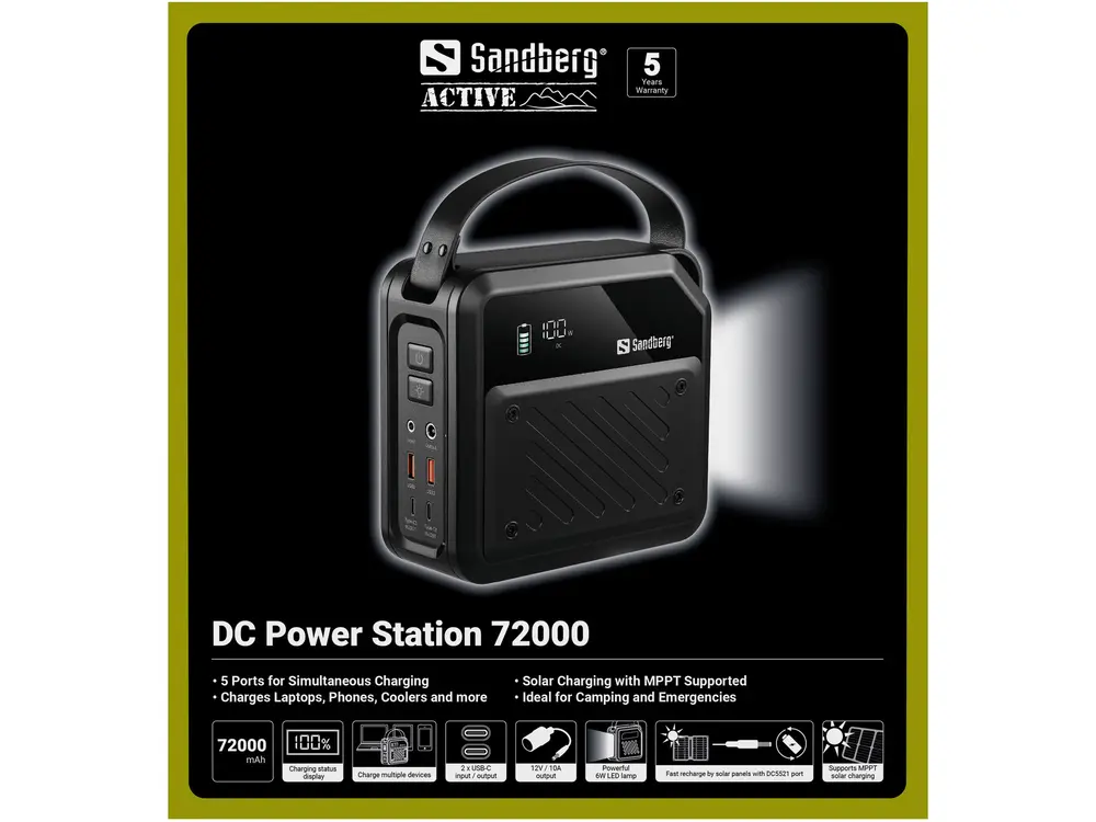 Sandberg Akkubank - DC Power Station 72000 – 8. kép