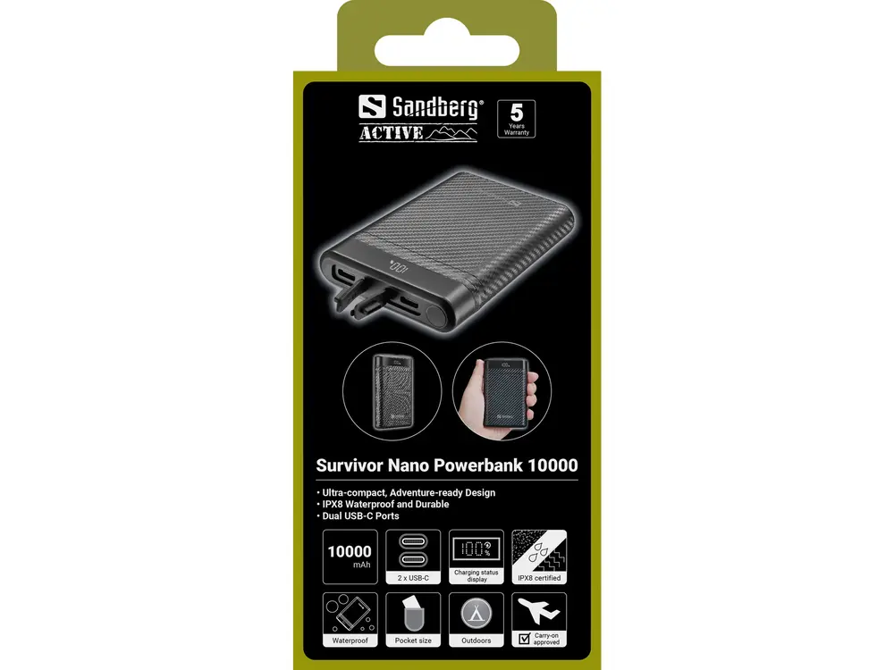 Sandberg Akkubank - Survivor Nano Powerbank 10000 – 4. kép