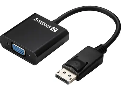 SANDBERG Kijelző konverter, Adapter DisplayPort>VGA