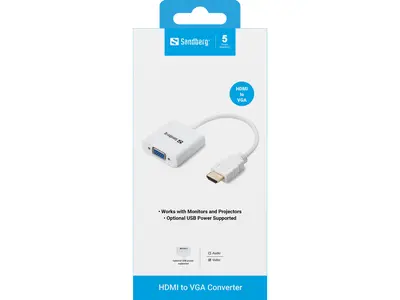 Sandberg Kábel Átalakító - HDMI to VGA Converter – 2. kép