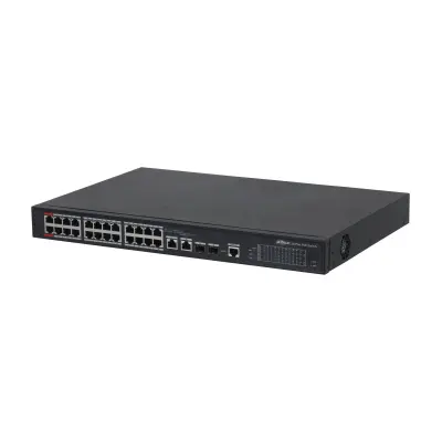 Dahua switch PoE mendzselhető - PFS4226-24ET-360-V3 (24x 10/100 PoE/PoE+ (360W)+2x gigabit/SFP combo uplink,HighPoE) – 2. kép