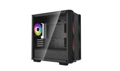 DEEPCOOL Ház Micro ATX CC360 ARGB Tápegység nélkül, Fekete Üvegfalú – 2. kép