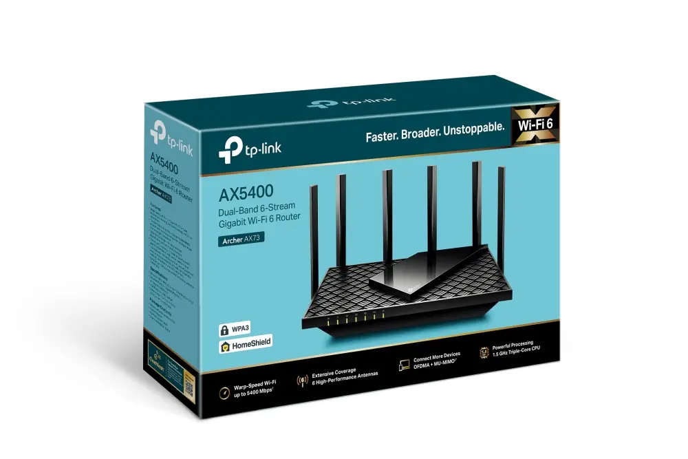 TP-Link Router WiFi AX5400 - Archer AX73 (574Mbps 2,4GHz + 4804Mbps 5GHz; 4port 1Gbps; OFDMA; Wifi-6) – 4. kép