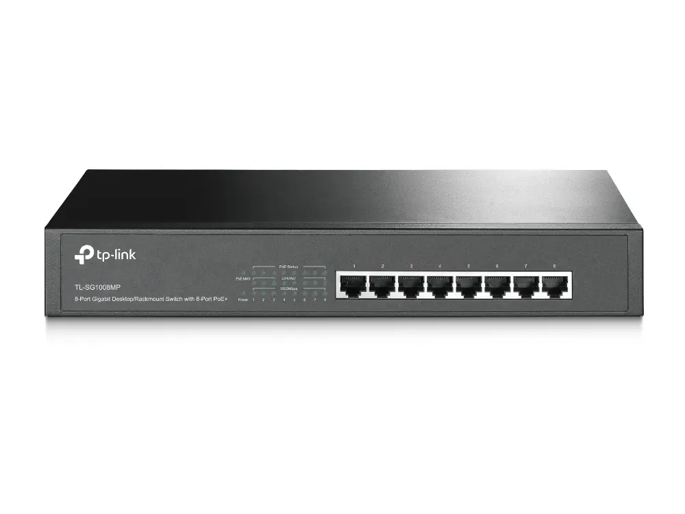 TP-Link Switch PoE - TL-SG1008MP (8port 1Gbps; 8 af/at PoE port; 126W)