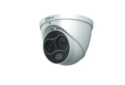 Dahua IP Turret hőkamera - TPC-DF1241-B2F2-S2 (256x192, 2mm / 4MP, 2mm, ICR, IR30m, IP67, WDR, audio, I/O, PoE)