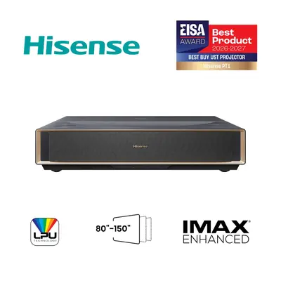 HISENSE PT1 Smart Laser Cinema Projektor, 4K Ultra HD 3840x2160, 16:9, 80"-150" 2500lm, Fekete
