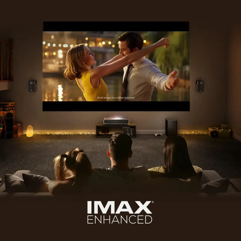 HISENSE PT1 Smart Laser Cinema Projektor, 4K Ultra HD 3840x2160, 16:9, 80"-150" 2500lm, Fekete – 7. kép