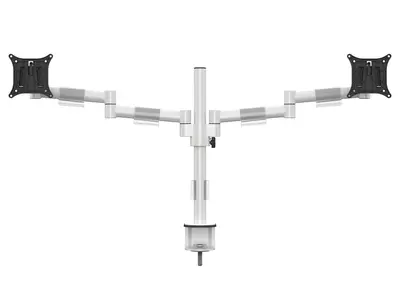 MULTIBRACKETS Asztali konzol (2 képernyős), M VESA Deskmount Officeline Dual White (15-30", max.VESA: 100x100 mm, 8 kg) – 2. kép