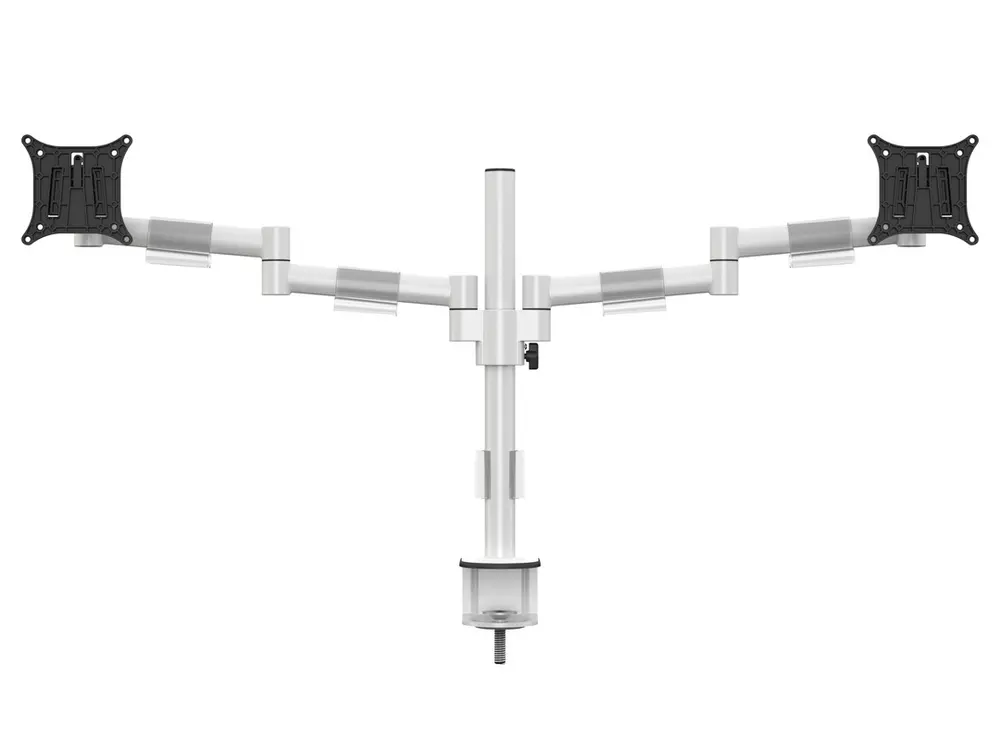 MULTIBRACKETS Asztali konzol (2 képernyős), M VESA Deskmount Officeline Dual White (15-30", max.VESA: 100x100 mm, 8 kg) – 2. kép