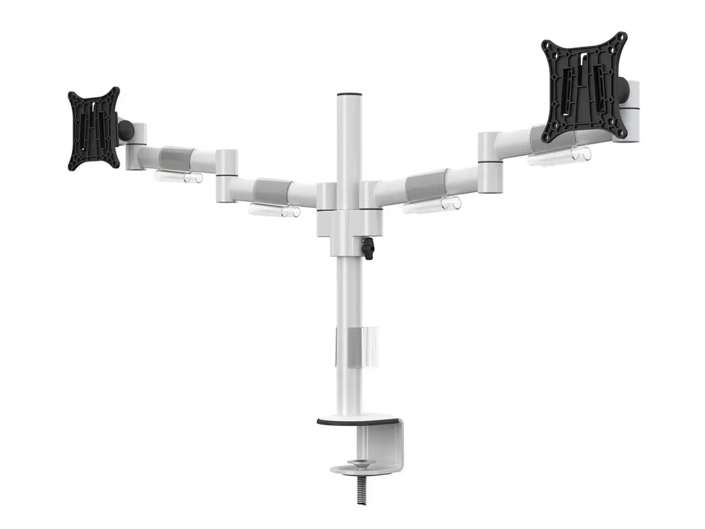 MULTIBRACKETS Asztali konzol (2 képernyős), M VESA Deskmount Officeline Dual White (15-30", max.VESA: 100x100 mm, 8 kg) – 3. kép