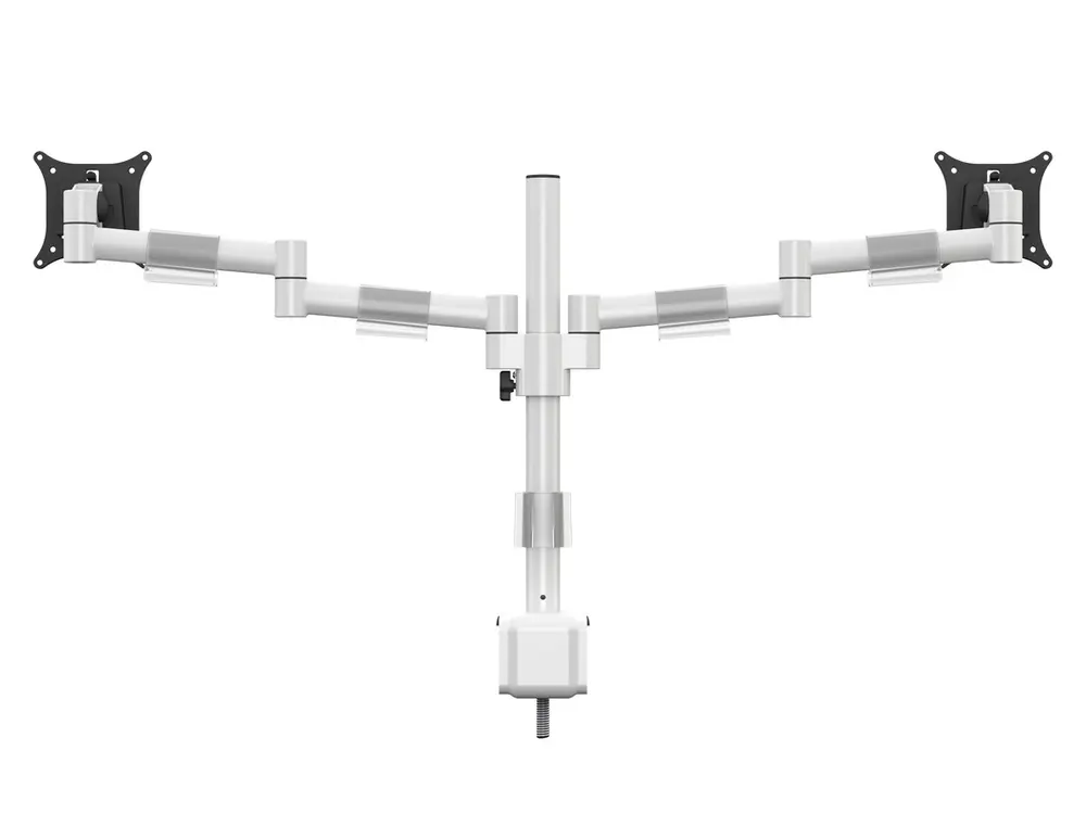 MULTIBRACKETS Asztali konzol (2 képernyős), M VESA Deskmount Officeline Dual White (15-30", max.VESA: 100x100 mm, 8 kg) – 4. kép