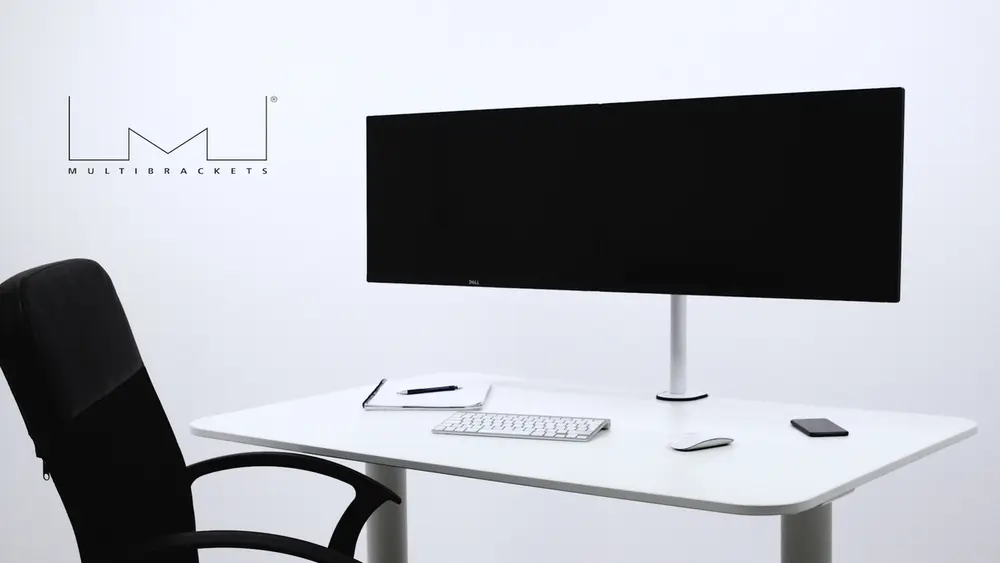 MULTIBRACKETS Asztali konzol (2 képernyős), M VESA Deskmount Officeline Dual White (15-30", max.VESA: 100x100 mm, 8 kg) – 7. kép
