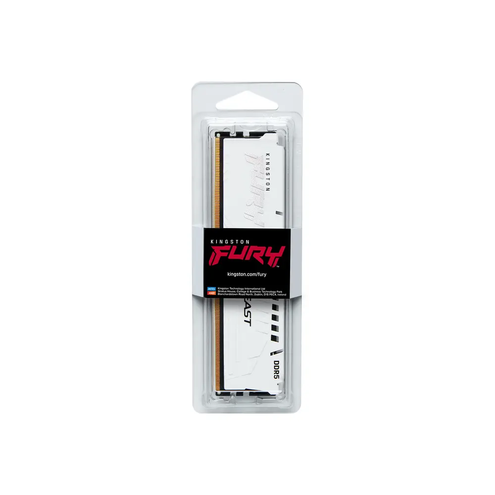 KINGSTON FURY Memória DDR5 16GB 5200MT/s CL40 DIMM Beast White XMP – 4. kép