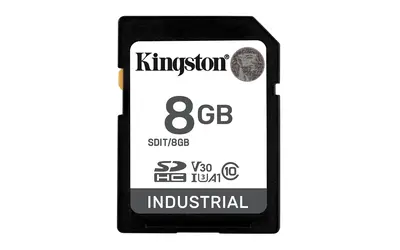 Kingston 8GB Industrial -40C to 85C UHS-1 Class10 U3 V30 A1 SDHC memóriakártya