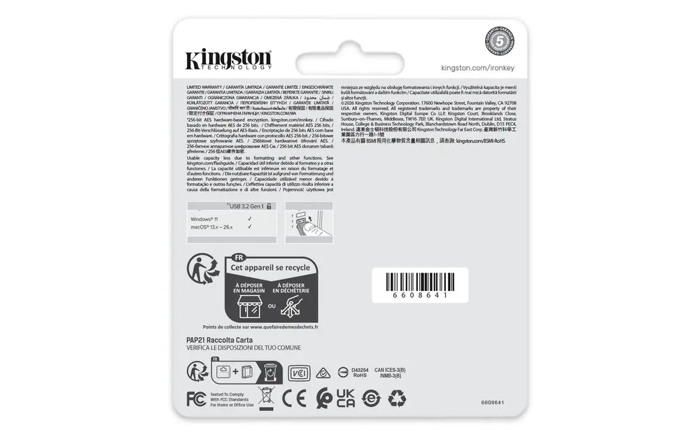 KINGSTON Pendrive 32GB IronKey Locker+ 50 G2 AES-256 FIPS 197 – 5. kép