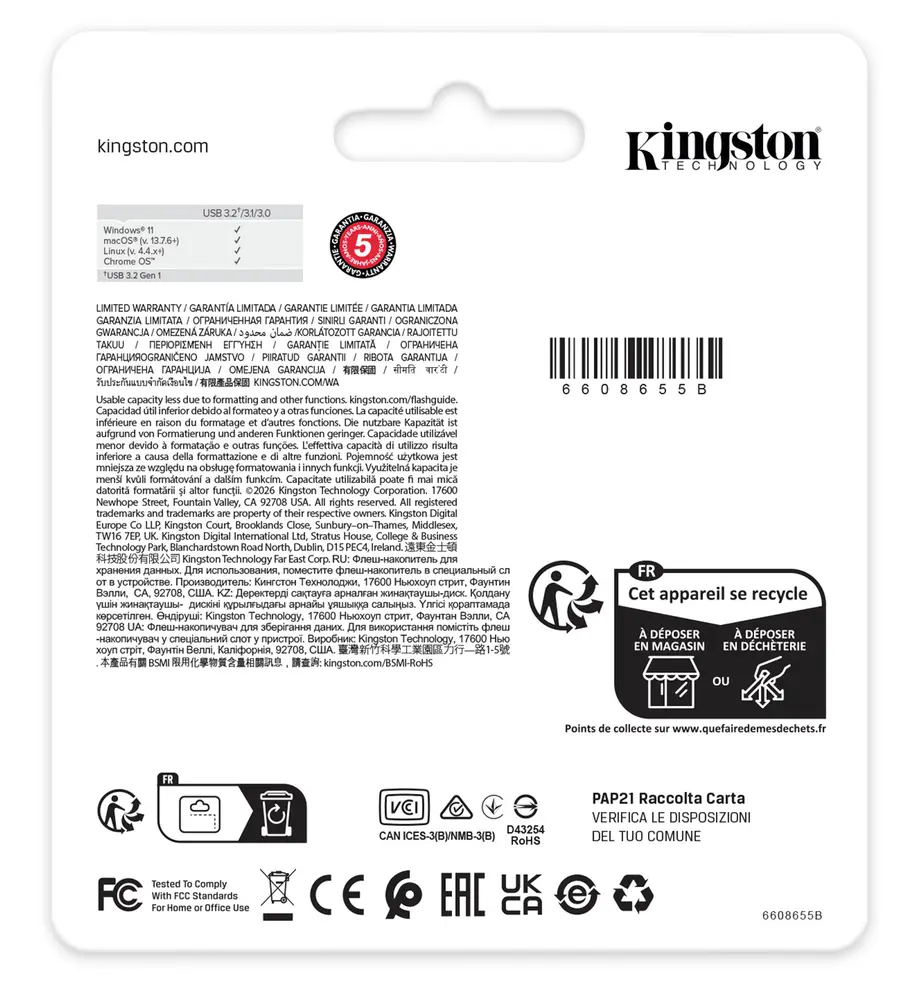 KINGSTON Pendrive 512GB DT Kyson 220MB/s fém USB 3.2 Gen 1 – 6. kép